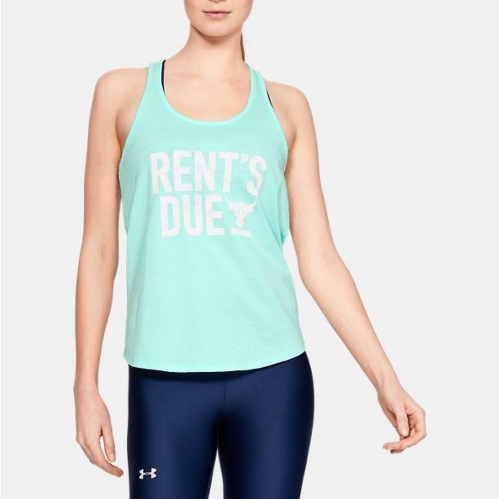 Women’s under armour project rock rents due tank. Sz small